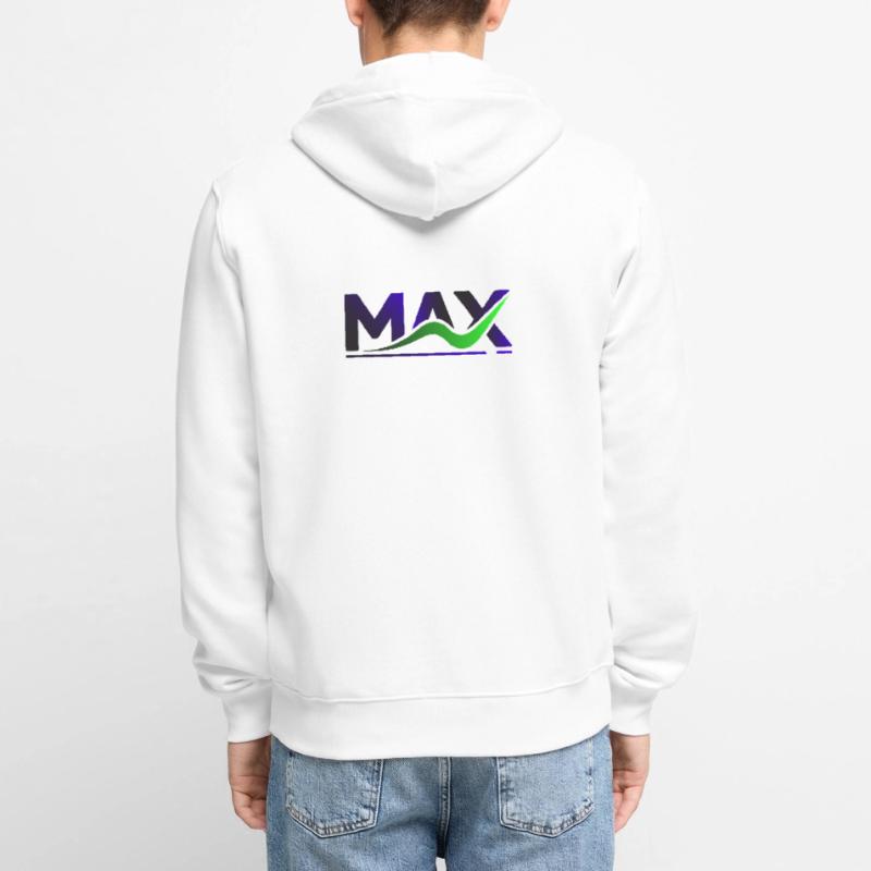 MAX Wave Gradient Logo Tee Unisex Premium Bio Zip Hoodie