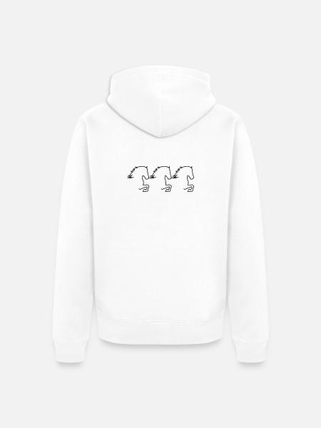 Tölter Trio - Unisex Premium Bio Zip Hoodie - Weiß