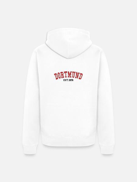 Dortmund Est. 1976 - Unisex Premium Organic Zip Hoodie - white