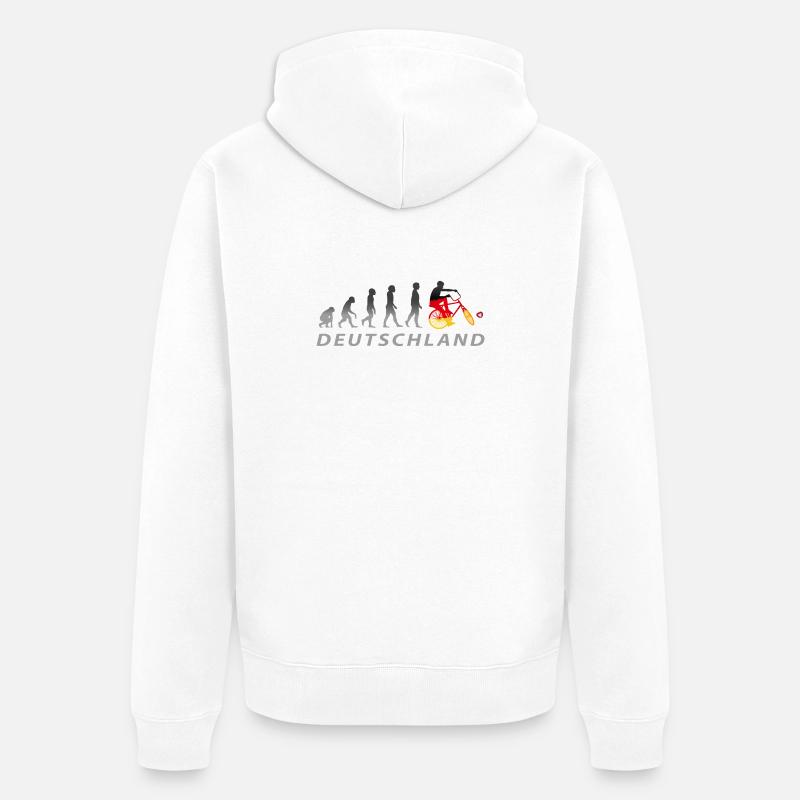 Cyclisme, Cyclball, Cyclisme en salle, Évolution - Veste à capuche bio Premium Unisexe - blanc