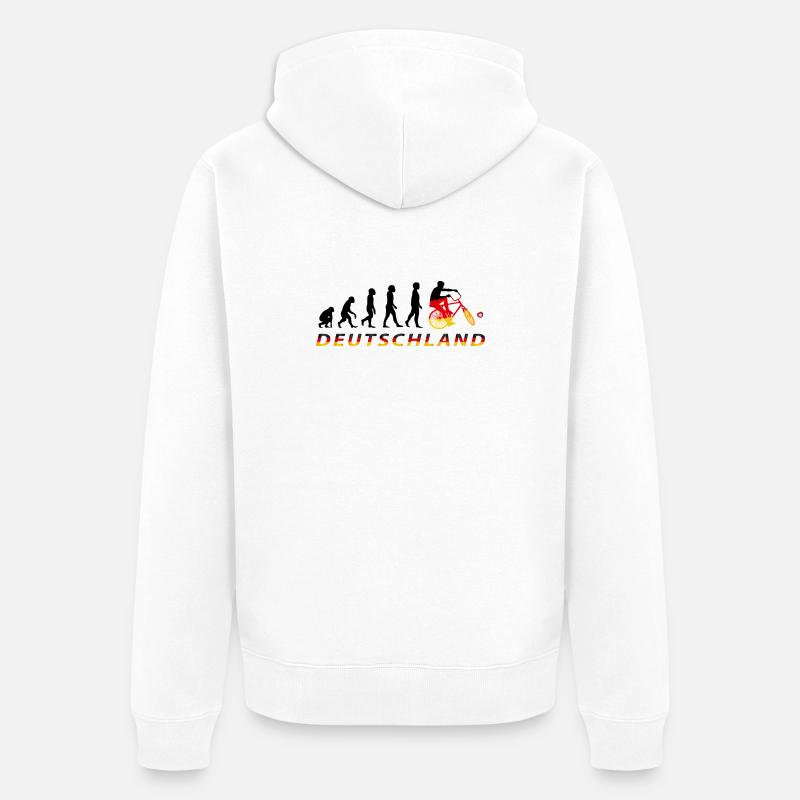 Cyclisme, Cyclball, Cyclisme en salle, Évolution - Veste à capuche bio Premium Unisexe - blanc