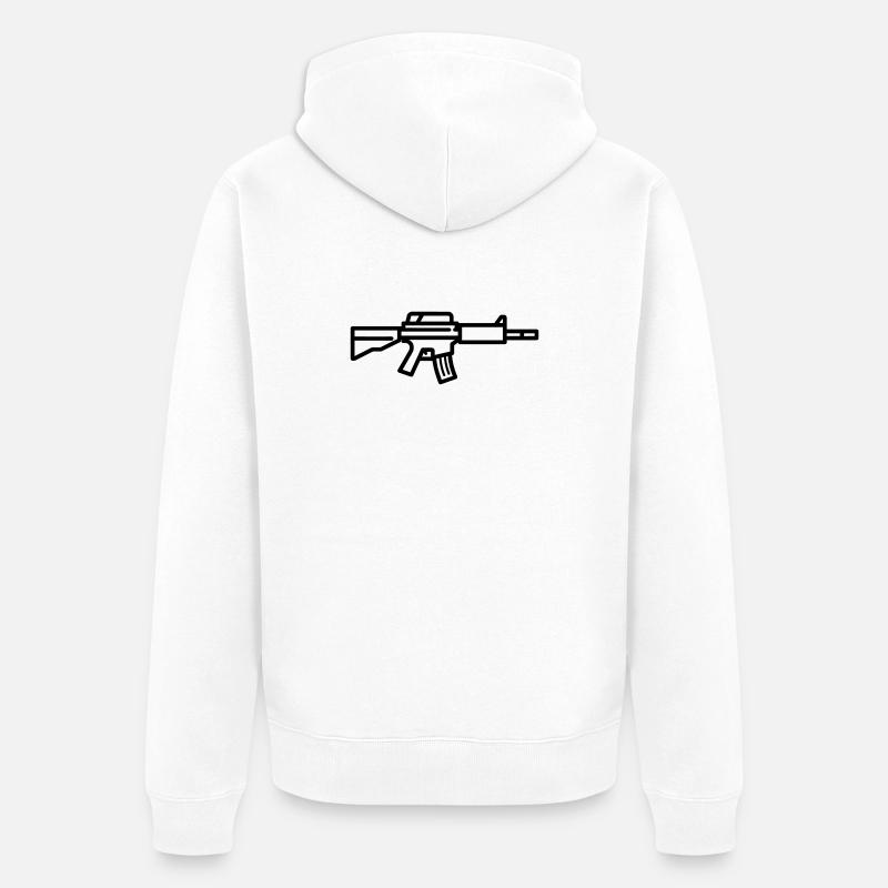 mitraillette - Veste à capuche bio Premium Unisexe - blanc