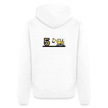 Excavatrice - Veste à capuche bio Premium Unisexe - blanc - Dos - Thijin (182cm)