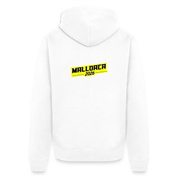 Mallorca 2026 - Unisex Premium Organic Zip Hoodie - white - Back - Thijin (182cm)