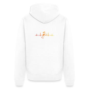 Conception professionnelle de pickleball pour les fans de pickleball - Veste à capuche bio Premium Unisexe - blanc - Dos - Thijin (182cm)
