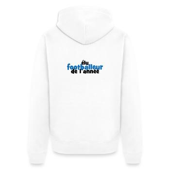 Footballeur de l'Année : Dominez le Classement - Veste à capuche bio Premium Unisexe - blanc - Dos - Thijin (182cm)