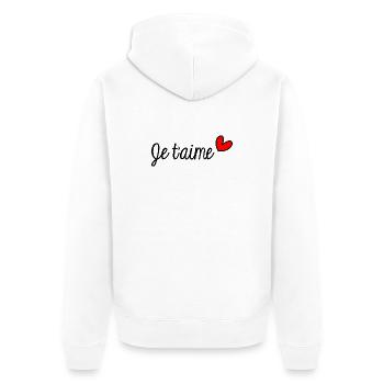 BONNE FÊTE. FÊTE DES MÈRES. FÊTE DES PÈRES. FÊTE - Veste à capuche bio Premium Unisexe - blanc - Dos - Thijin (182cm)