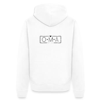 Grand-mère Grand-mère 2026 - Veste à capuche bio Premium Unisexe - blanc - Dos - Thijin (182cm)