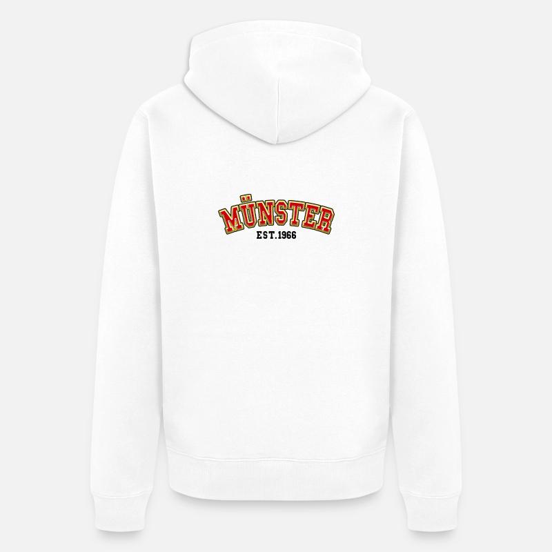 Münster Est. 1966 - Unisex Premium Organic Zip Hoodie - white
