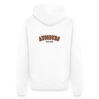 Augsburg Est. 1976 - Unisex Premium Organic Zip Hoodie - white - Back - Thijin (182cm)