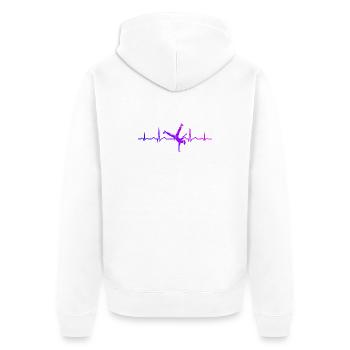 Streetdance Geschenkidee für eine Hip-Hop-Tänzerin - Unisex Premium Bio Zip Hoodie - Weiß - Hinten - Thijin (182cm)