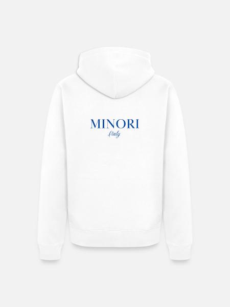 Minori Italy - Unisex Premium Organic Zip Hoodie - white