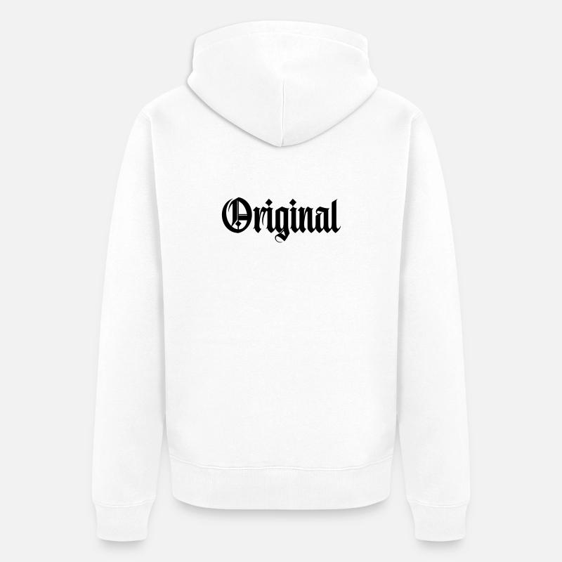 Langue source - Veste à capuche bio Premium Unisexe - blanc