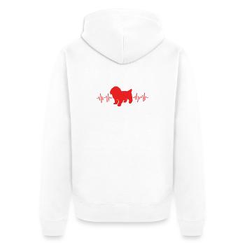 Shih Tzu - Unisex Premium Bio Zip Hoodie - Weiß - Hinten - Thijin (182cm)