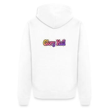 Glory Hall Psychedelic Glow - Unisex Premium Organic Zip Hoodie - white - Back - Thijin (182cm)