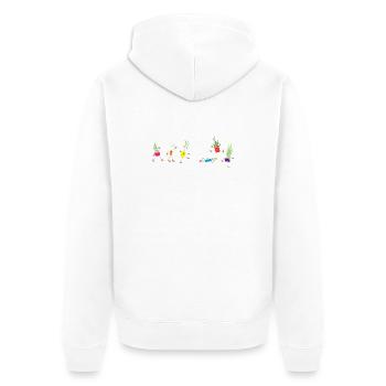 Botaniker - Unisex Premium Bio Zip Hoodie - Weiß - Hinten - Thijin (182cm)