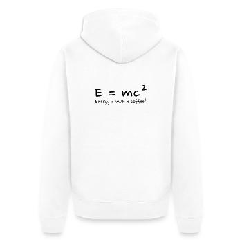 Amateur de Café Humour Scientifique - Veste à capuche bio Premium Unisexe - blanc - Dos - Thijin (182cm)