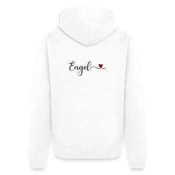 Engel - Unisex Premium Bio Zip Hoodie - Weiß - Hinten - Thijin (182cm)