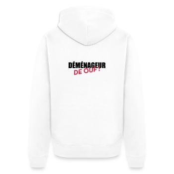 Déménageur / Déménagement / Déménager / Camion - Veste à capuche bio Premium Unisexe - blanc - Dos - Thijin (182cm)