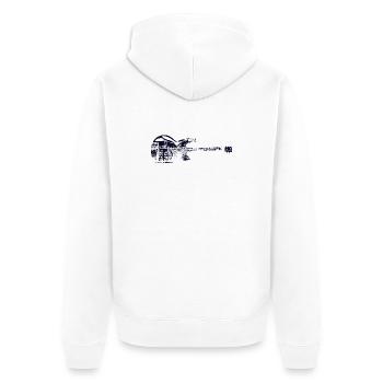 Tee shirt rock - Veste à capuche bio Premium Unisexe - blanc - Dos - Thijin (182cm)