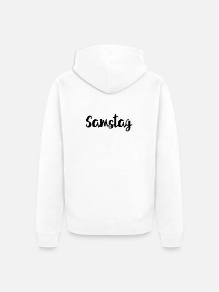 Samstag Wochenende Wochentag Woche - Unisex Premium Bio Zip Hoodie - Weiß