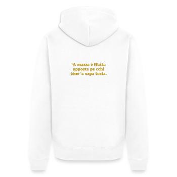 t-shirt Naples Proverbe napolitain t-shirt - Veste à capuche bio Premium Unisexe - blanc - Dos - Thijin (182cm)