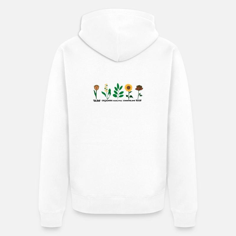 Espèces de fleurs - Veste à capuche bio Premium Unisexe - blanc