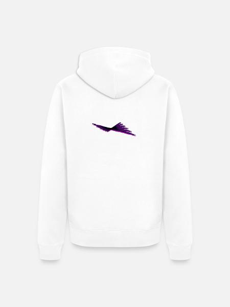Adler - flying Art - Unisex Premium Bio Zip Hoodie - Weiß