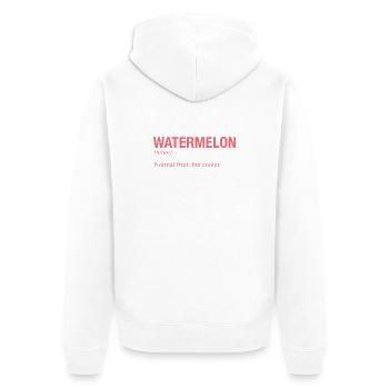 WATERMELON Wassermelone - Unisex Premium Bio Zip Hoodie - Weiß - Hinten - Thijin (182cm)