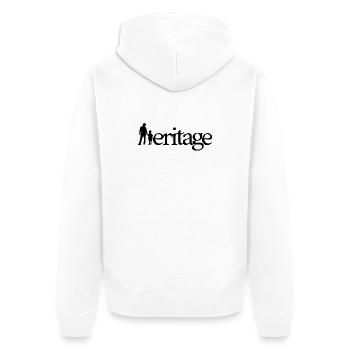 INHERITANCE! (family, dad, mom, children) - Unisex Premium Organic Zip Hoodie - white - Back - Thijin (182cm)