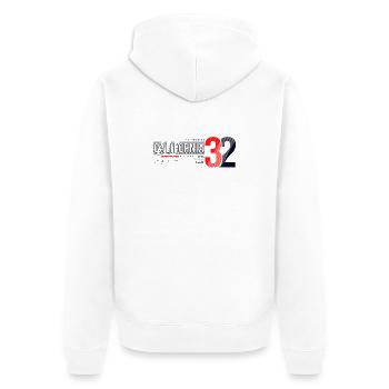 Design des kalifornischen Surf-Teams - Unisex Premium Bio Zip Hoodie - Weiß - Hinten - Thijin (182cm)