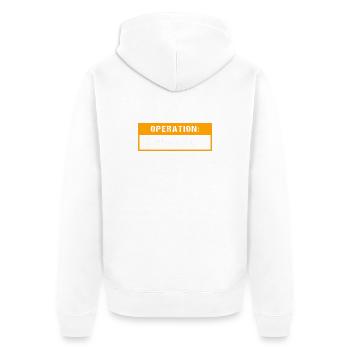 Kaufrausch Cyber Monday - Unisex Premium Bio Zip Hoodie - Weiß - Hinten - Thijin (182cm)