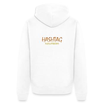 Cadeau pour la Colombie - Veste à capuche bio Premium Unisexe - blanc - Dos - Thijin (182cm)