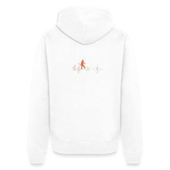 Bigfoot Sasquatch Cache-cache Dictons - Veste à capuche bio Premium Unisexe - blanc - Dos - Thijin (182cm)