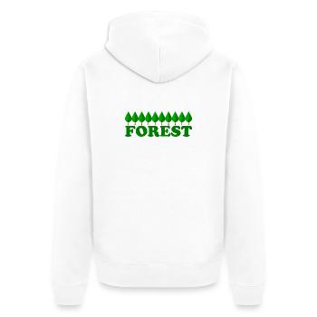 Forest - Unisex Premium Organic Zip Hoodie - white - Back - Thijin (182cm)