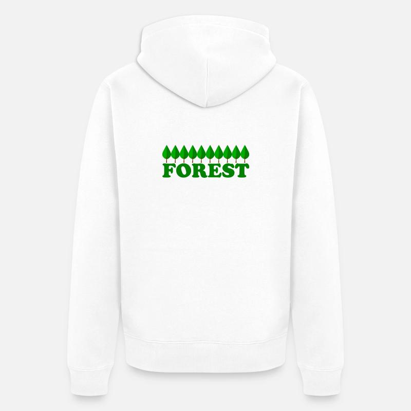 Forêt - Veste à capuche bio Premium Unisexe - blanc