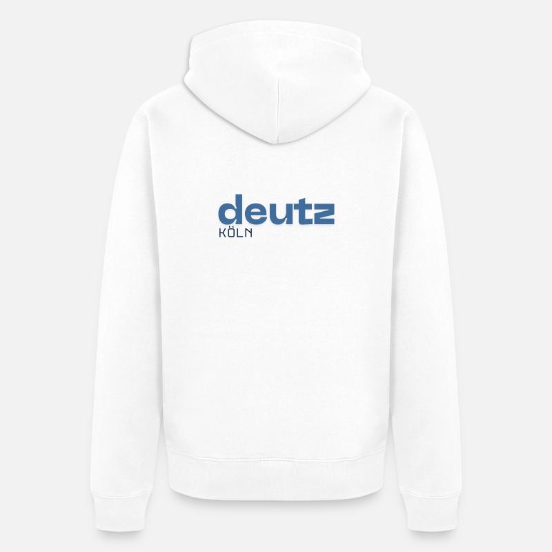Deutz Cologne - Quartier - Veste à capuche bio Premium Unisexe - blanc