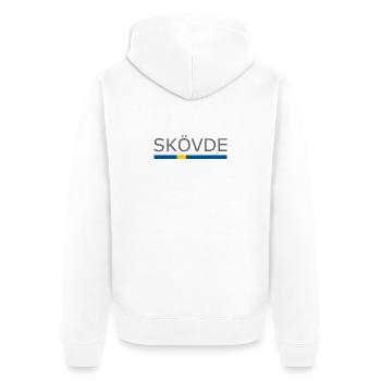 Drapeau de la Suède - Skövde - Sverige - Schweden - Veste à capuche bio Premium Unisexe - blanc - Dos - Thijin (182cm)