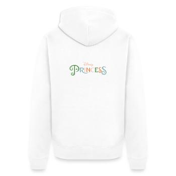 Disney Prinzessinnen Schriftzug Mit Logo - Unisex Premium Bio Zip Hoodie - Weiß - Hinten - Thijin (182cm)