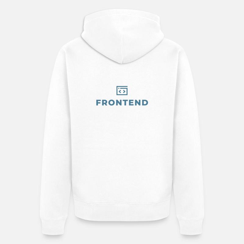 Frontend - Veste à capuche bio Premium Unisexe - blanc
