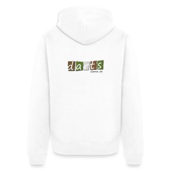 Fléchettes, fléchettes Nature - Veste à capuche bio Premium Unisexe - blanc - Dos - Thijin (182cm)