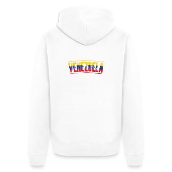 Mot-mot du drapeau du Venezuela - Veste à capuche bio Premium Unisexe - blanc - Dos - Thijin (182cm)