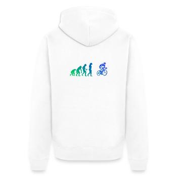 In a nutshell, Roadbike - Unisex Premium Organic Zip Hoodie - white - Back - Thijin (182cm)