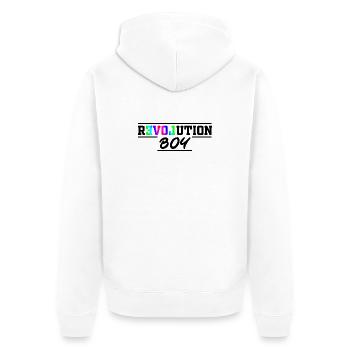 Revolution Boy Colorful Pride Empowerment Art - Unisex Premium Bio Zip Hoodie - Weiß - Hinten - Thijin (182cm)