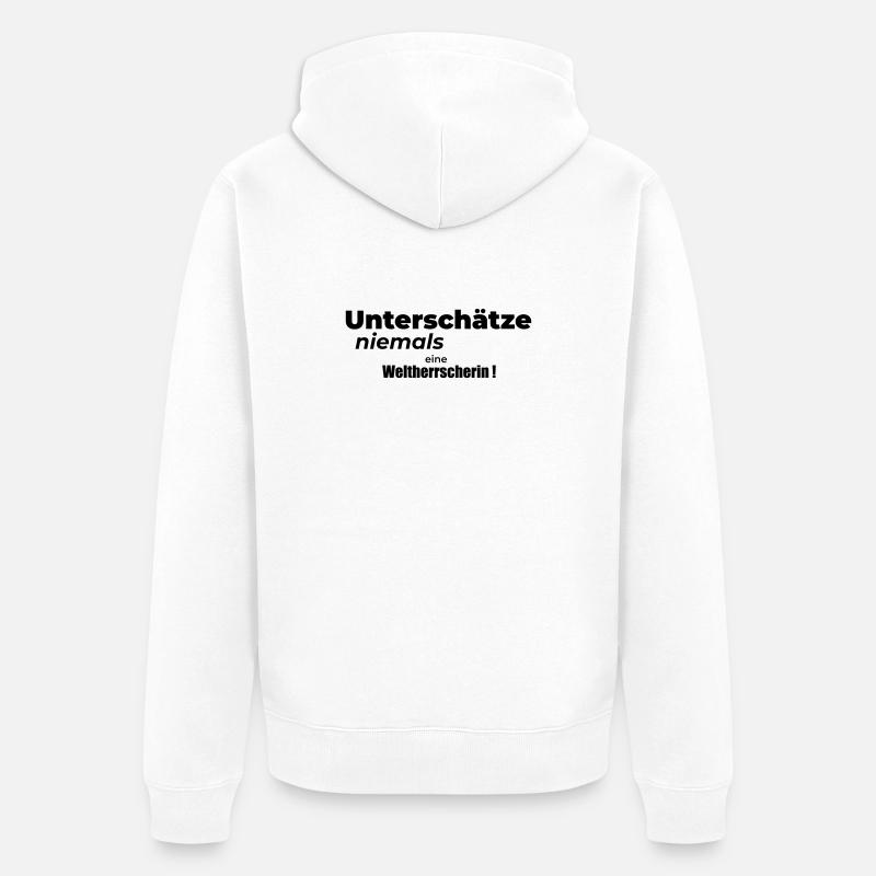 Souverain mondial - Veste à capuche bio Premium Unisexe - blanc