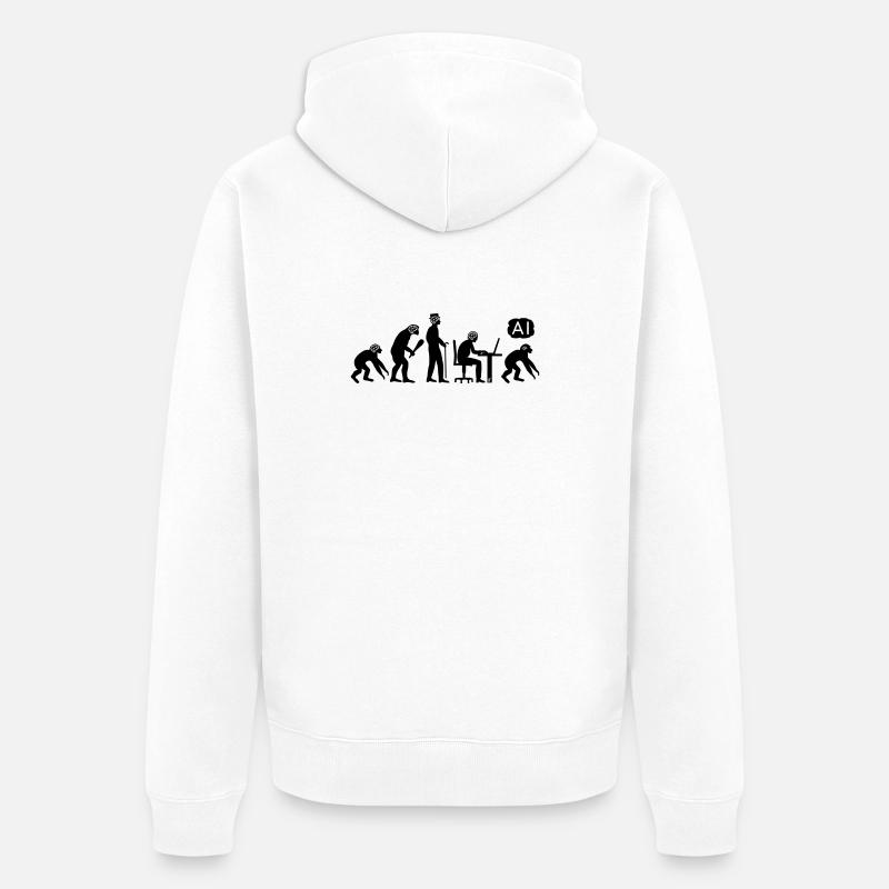 AI-volution - Unisex Premium Bio Zip Hoodie - Weiß