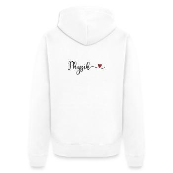 Physics - Unisex Premium Organic Zip Hoodie - white - Back - Thijin (182cm)