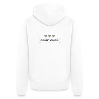 Fin du jeu - Fin du jeu - Veste à capuche bio Premium Unisexe - blanc - Dos - Thijin (182cm)