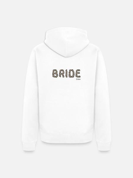 Team Braut JGA, Junggesellinnenshirt - Unisex Premium Bio Zip Hoodie - Weiß