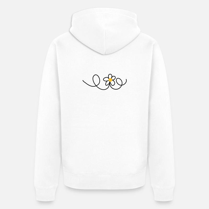 fleur - Veste à capuche bio Premium Unisexe - blanc